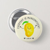Badge Rond 5 Cm Un jeu de mangue positif - le quotidien est magnif (Devant & derrière)