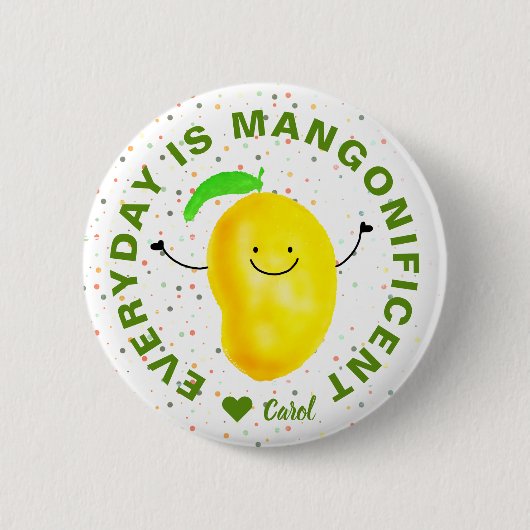 Badge Rond 5 Cm Un jeu de mangue positif - le quotidien est magnif (Devant)