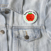 Badge Rond 5 Cm Un jeu de mots Apple positif - Appley toujours apr (En situation)