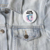 Badge Rond 5 Cm Un jeu de requin Mako Funny Mako extrême (En situation)