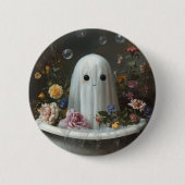 Badge Rond 5 Cm Un joli fantôme d'Halloween (Devant)