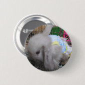 Badge Rond 5 Cm Un lapin en robe (Devant & derrière)