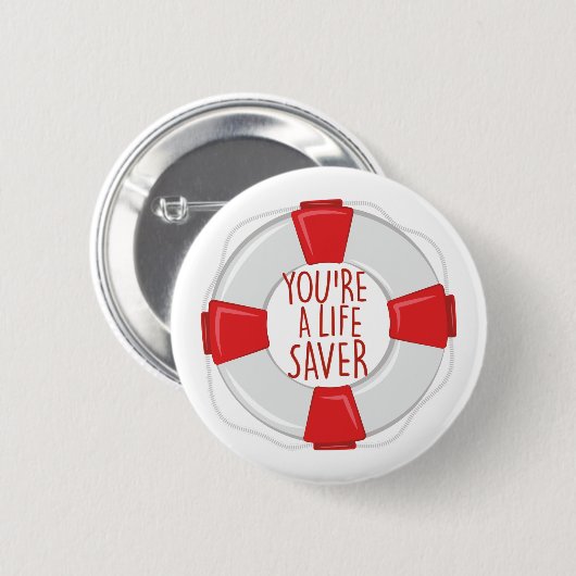 Badge Rond 5 Cm Un maître nageur (Devant & derrière)