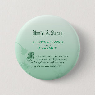 Badge Rond 5 Cm Un Mariage irlandais qui félicite