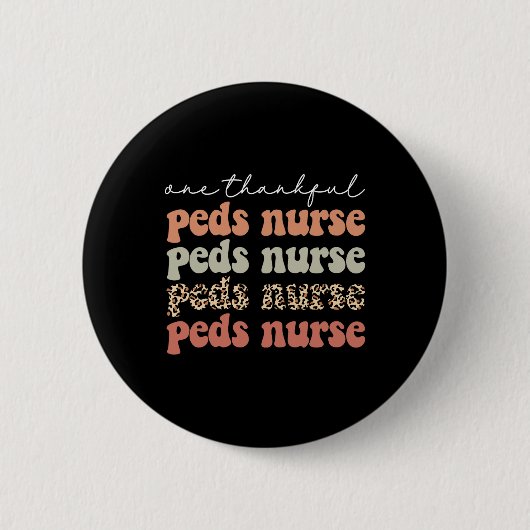 Badge Rond 5 Cm Un Merci PPEDS Infirmière Automne Arbre Tombant Fe (Devant)