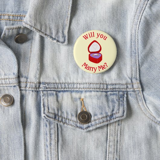 Badge Rond 5 Cm Un mignon 'Voulez-vous m'épouser ? (En situation)