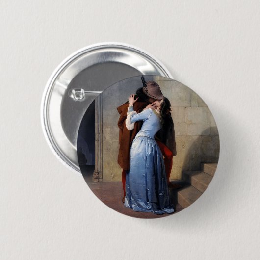 Badge Rond 5 Cm Un moment volé : un baiser à travers l'épine d'âge (Devant & derrière)
