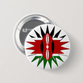 Badge Rond 5 Cm Un Motif kenyan dynamique : un art 18 étoiles (Devant & derrière)