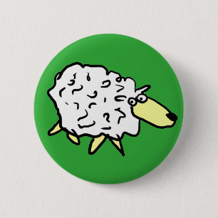 Badge Rond 5 Cm Un mouton amusant en forme de dessin animé