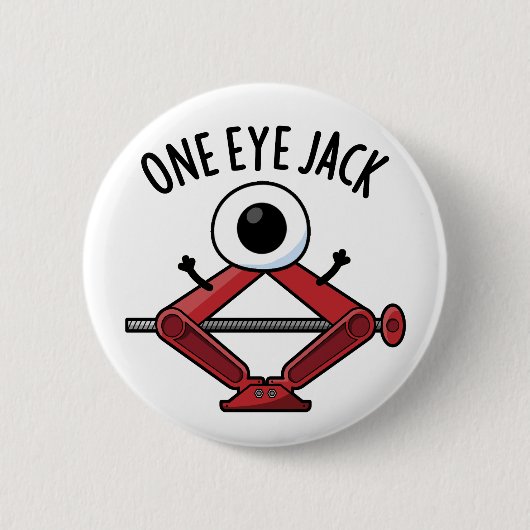 Badge Rond 5 Cm Un Oeil Jack Funny Voiture Jack Pun (Devant)
