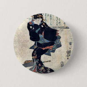 Badge Rond 5 Cm Un par Utagawa, Kuniyoshi Ukiyoe