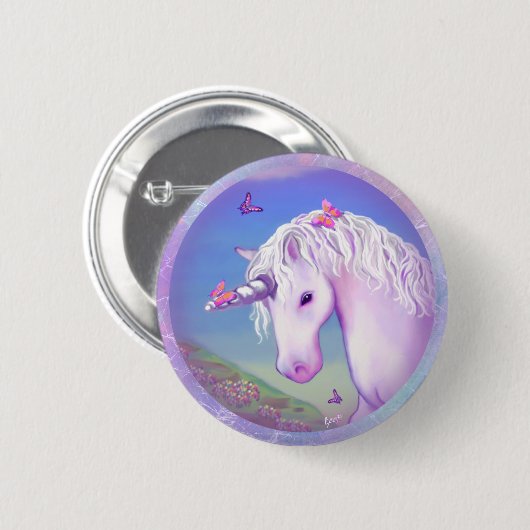 Badge Rond 5 Cm Un paradis mauve (Devant & derrière)