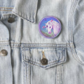 Badge Rond 5 Cm Un paradis mauve (En situation)