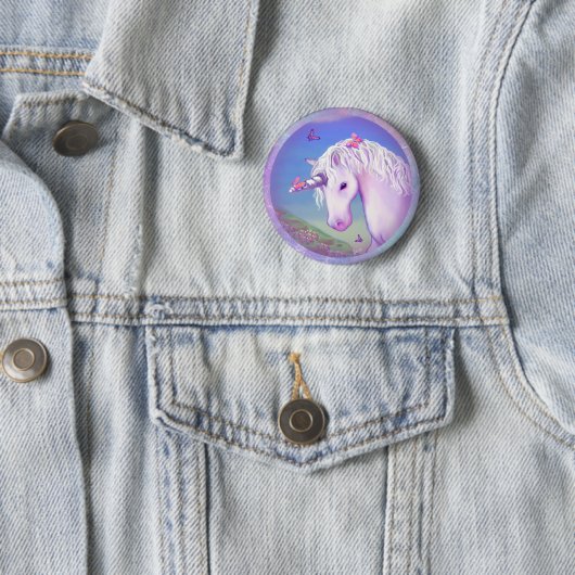 Badge Rond 5 Cm Un paradis mauve (En situation)