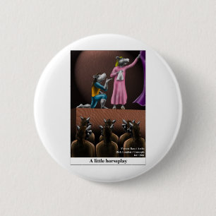 Badge Rond 5 Cm Un Petit Cheval Jouer Drôle Cheval Dons Cartoon