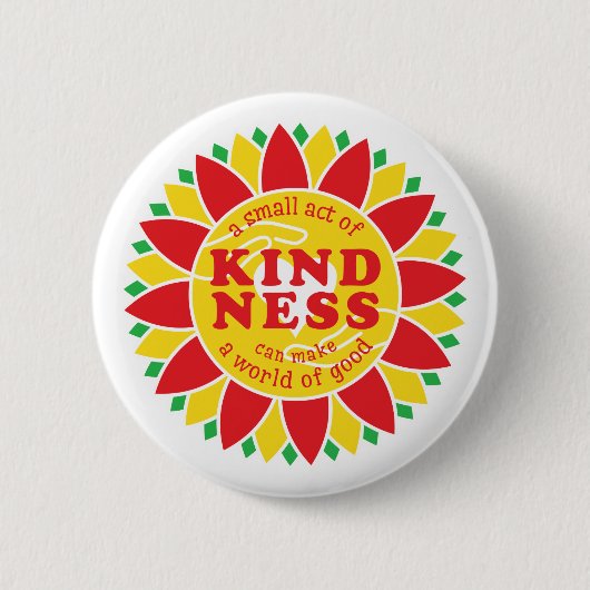 Badge Rond 5 Cm Un petit geste de gentillesse peut faire un monde  (Devant)