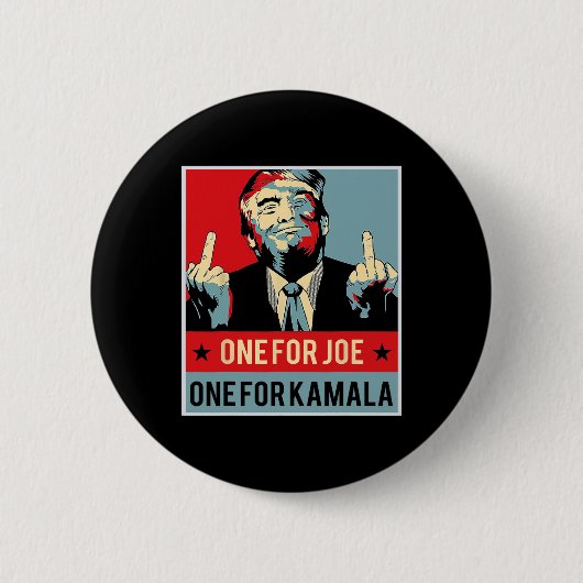 Badge Rond 5 Cm Un pour Joe Un pour Kamala (Devant)