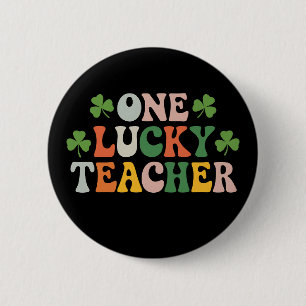 Badge Rond 5 Cm Un professeur chanceux enseignant la Saint-Patrick