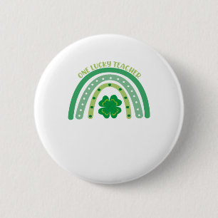 Badge Rond 5 Cm Un professeur chanceux Irish Rainbow St Patrick’s 