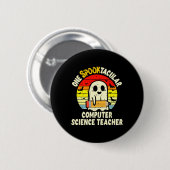 Badge Rond 5 Cm Un professeur d'informatique absolument effrayant (Devant & derrière)