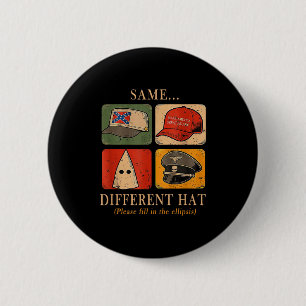 Badge Rond 5 Cm Un puzzle amusant, même... chapeau différent, T-sh