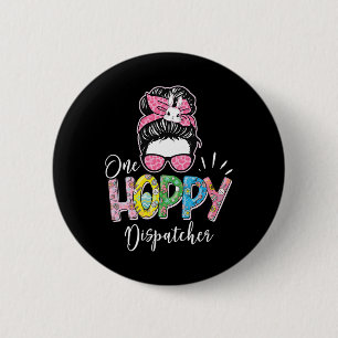 Badge Rond 5 Cm Un répartiteur Hoppy - Easter Bunny 911 Urgence