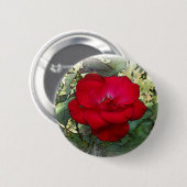 Badge Rond 5 Cm Un rose solitaire (Devant & derrière)
