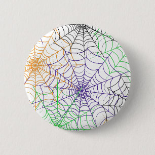 Badge Rond 5 Cm Un simple Motif Web d'Halloween Spider