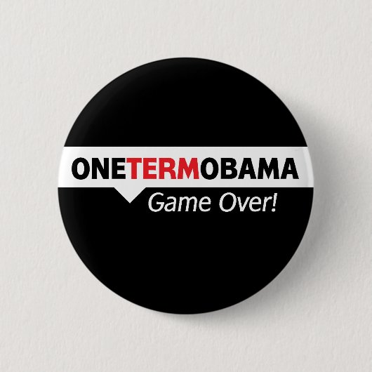 Badge Rond 5 Cm Un terme Obama - jeu plus de (Devant)