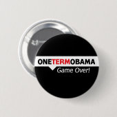 Badge Rond 5 Cm Un terme Obama - jeu plus de (Devant & derrière)