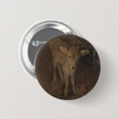 Badge Rond 5 Cm Un veau du Jersey (Devant & derrière)