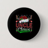 Badge Rond 5 Cm Uncle Claus Christmas Lights Matching Family Xmas  (Devant)