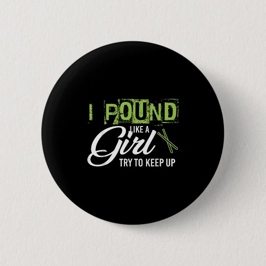 Badge Rond 5 Cm Und Like A Girl Try To Keep Up Workout  (Devant)