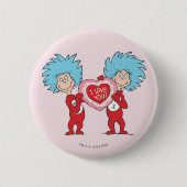 Badge Rond 5 Cm Une Chose Deux Je T'Aime (Devant)