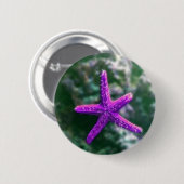 Badge Rond 5 Cm Une étoile de mer violette (Devant & derrière)