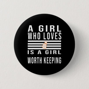 Badge Rond 5 Cm Une Fille Qui Aime Le Badminton Est Une Fille Qui