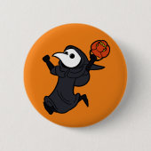Badge Rond 5 Cm Une Halloween conviviale pour la peste ! (Devant)