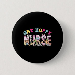 Badge Rond 5 Cm Une infirmière Hoppy Leopard Fun Nurse Pâques Jour