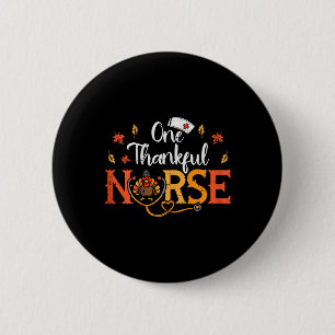 Badge Rond 5 Cm Une Infirmière Remercieuse Turquie Thanksgiving Sc