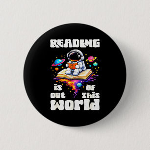 Badge Rond 5 Cm Une lecture drôle est un espace mignon hors de ce 