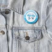 Badge Rond 5 Cm Une maman bleue Baby shower (En situation)