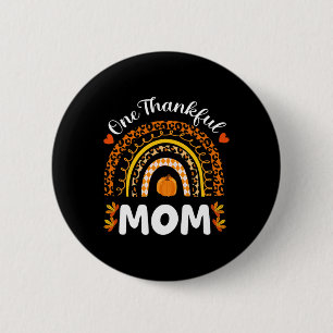 Badge Rond 5 Cm Une Maman Merci Thanksgiving Rainbow Fall Leopard