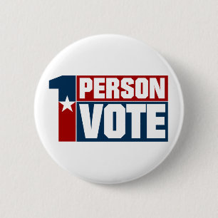 Badge Rond 5 Cm Une personne Une élection