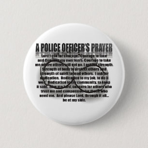 BADGE ROND 5 CM UNE PRIÈRE DU POLICIER