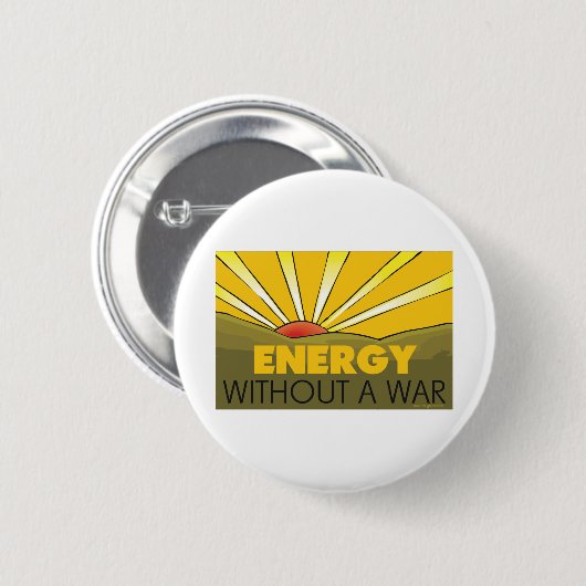 Badge Rond 5 Cm Une puissance solaire sans guerre, une De l'enviro (Devant & derrière)