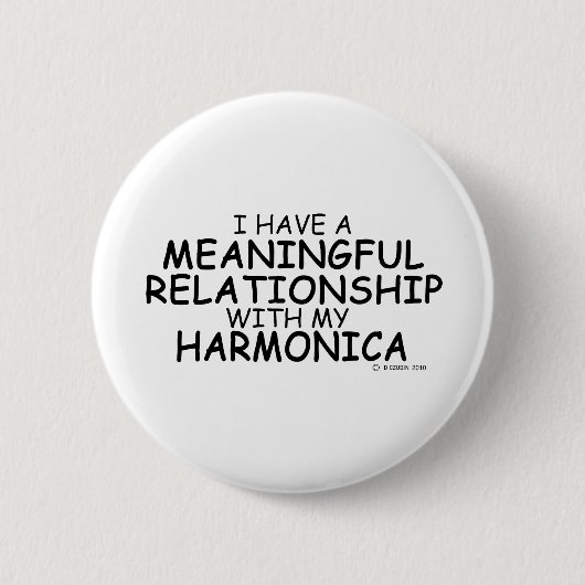 Badge Rond 5 Cm Une relation significative Harmonica (Devant)