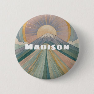 Badge Rond 5 Cm Une Serenade Volcanique Personnalisée