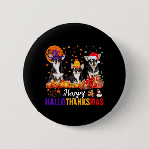 Badge Rond 5 Cm Uni-S Kids Chihuahua Chien Halloween Thanksgiving