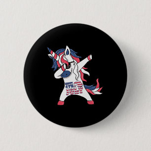 Badge Rond 5 Cm Unicorn 4 juillet I Fête de l'Indépendance Chemise