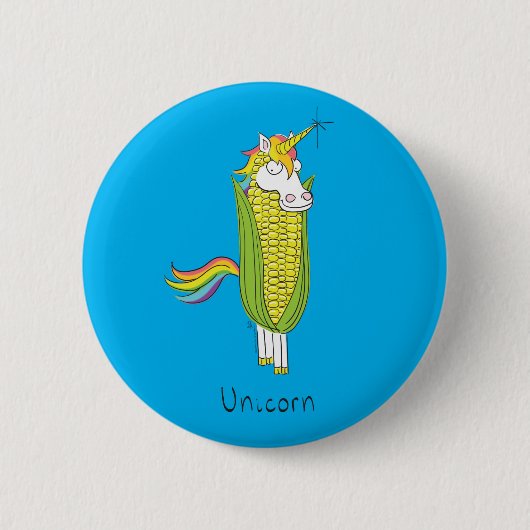 Badge Rond 5 Cm Unicorn Funny Corn Button Pin (Devant)
